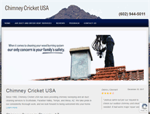 Tablet Screenshot of chimneycricketusa.com